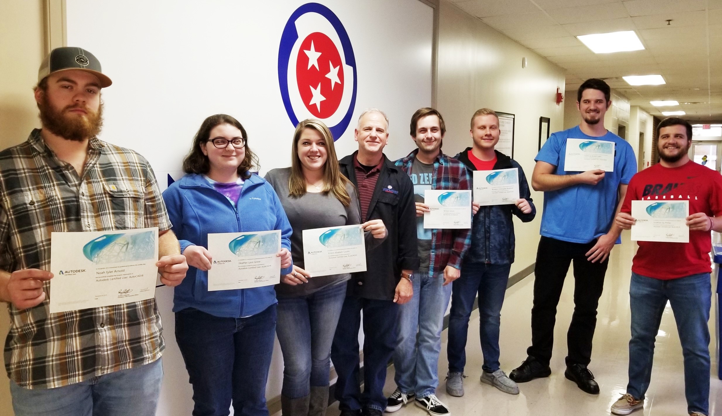 CAD Students Earn ACU Certificates TCAT Shelbyville